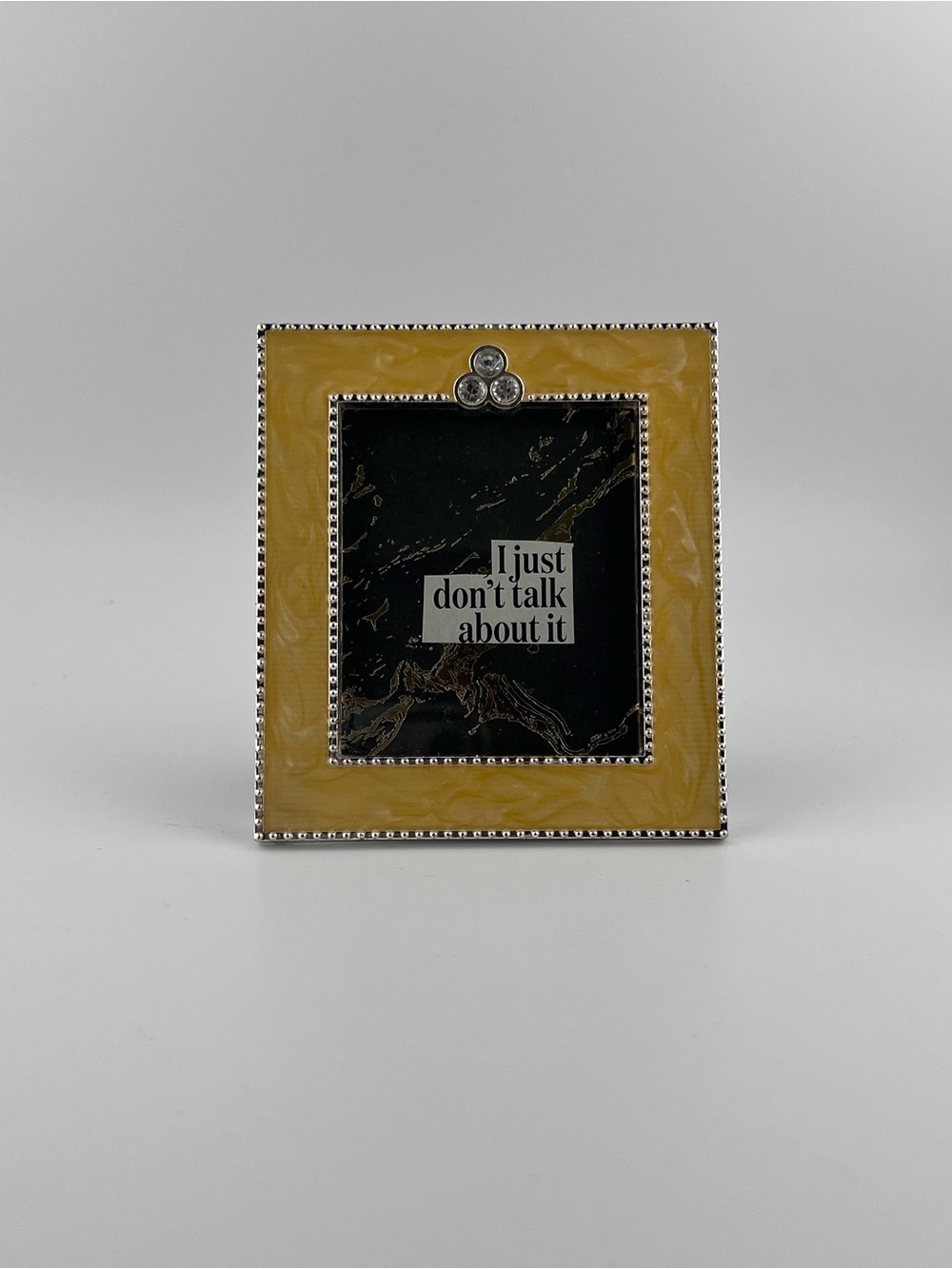 Yellow Decorative Beaded Photo Frame